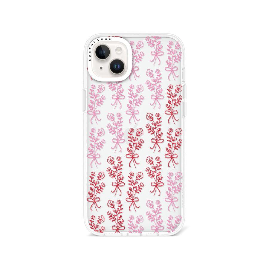 iPhone 14 Plus 幸せの花 クリア スマホケース - CORECOLOUR