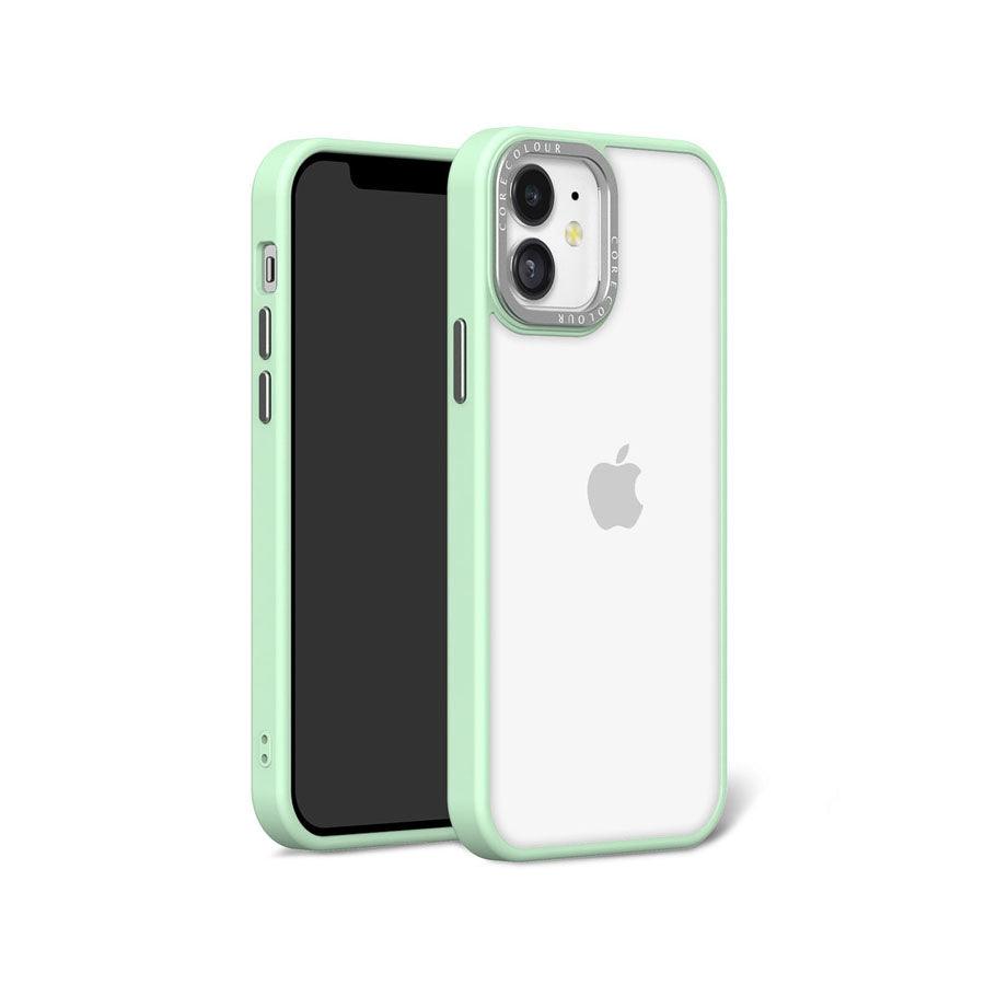 iPhone 12 ミント クリア スマホケース - CORECOLOUR