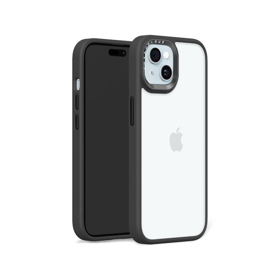 iPhone 15 ブラック クリア スマホケース - CORECOLOUR