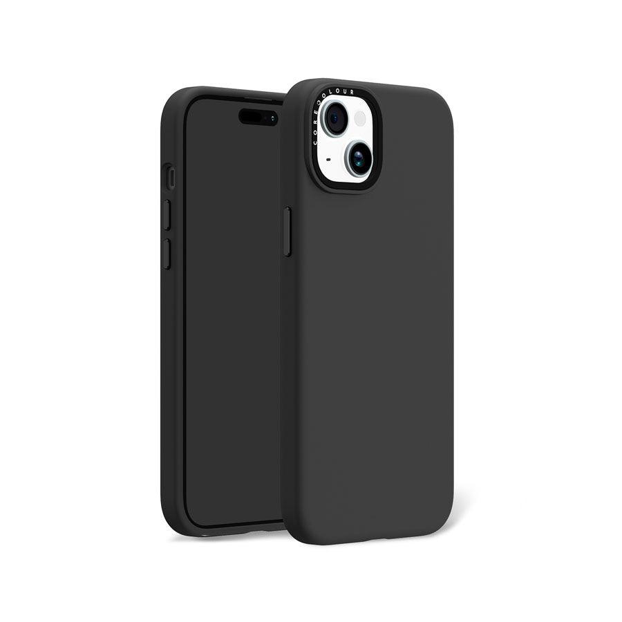 iPhone 15 Plus ブラック シリコン スマホケース MagSafe対応