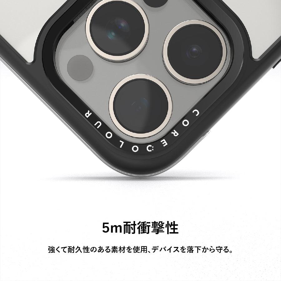 iPhone 15 Pro オーロラ ピンク カメラリングスタンド スマホケース - CORECOLOUR