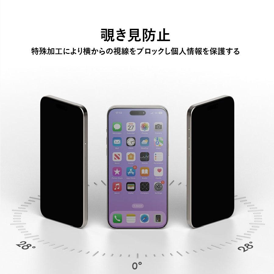 iPhone 13用 スクリーンフィルム 覗き見防止 プライバシー保護【ガイド枠付き】 - CORECOLOUR