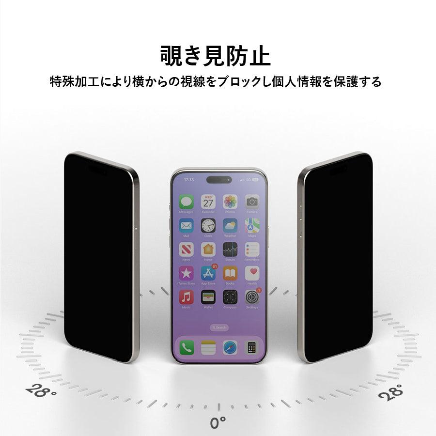 iPhone 12用 スクリーンフィルム 覗き見防止 プライバシー保護【ガイド枠付き】 - CORECOLOUR